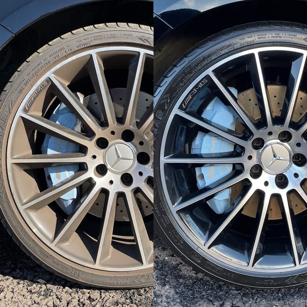 wheel and tire cleaning